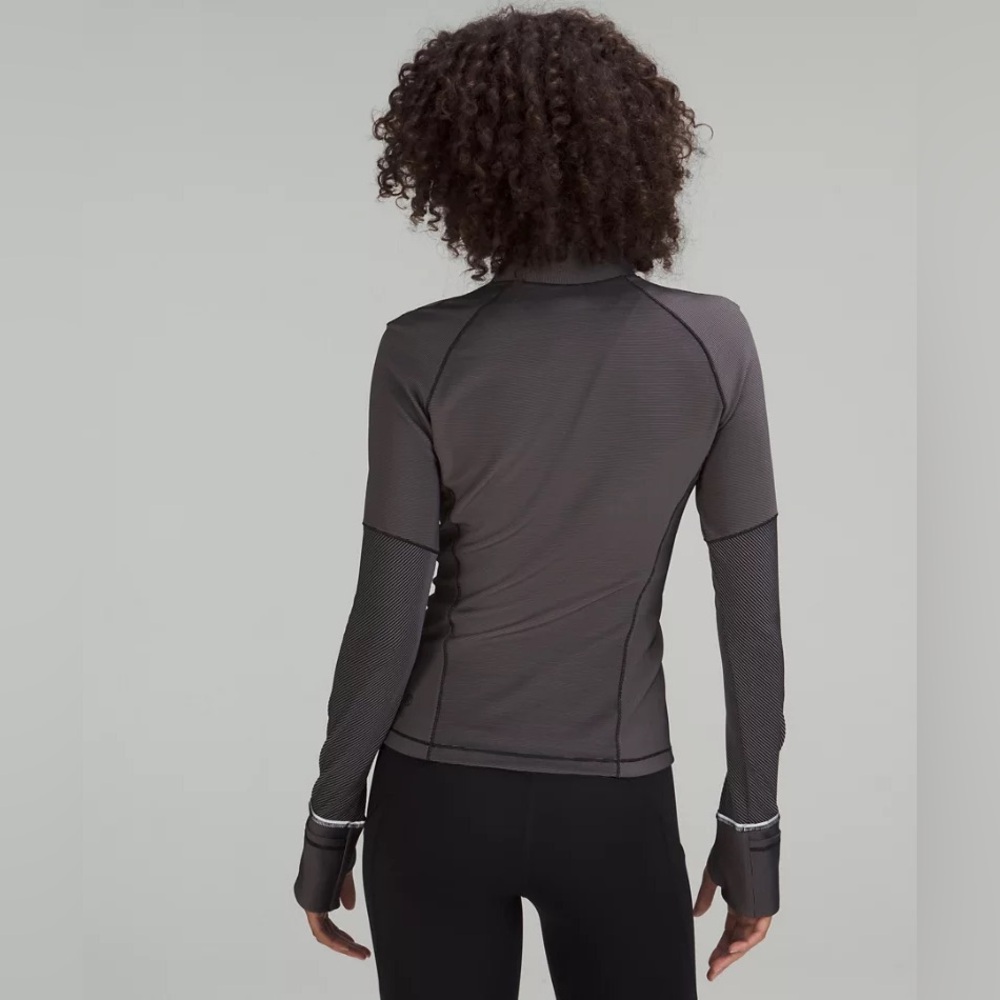 NWT Lululemon Two-Tone Ribbed Running Half Zip - Picture 2 of 8